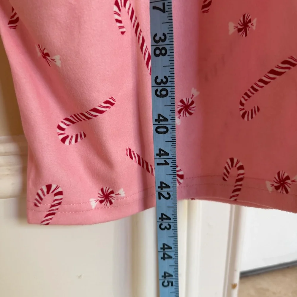 Carters Bedtime Womens Pink Candy Cane Holiday Pajama Set‎ Size Large New NWT